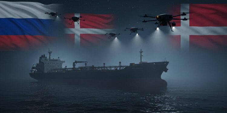 Pétrolier Russe et Drones : Mystère au Large du Danemark - Viral Mag 01102025 Un pétrolier russe intrigue au large du Danemark pendant des survols de drones Plateforme ou leurre Une enquête française est en cours Quel est le vrai rôle de ce navire Viral Mag