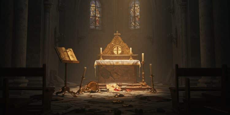 Profanations d’Églises : Une Vague d’Actes Antichrétiens - Viral Mag Vols et profanations dans les églises des Hauts de France  que se passe t il  Découvrez les détails de ces actes troublants et leurs impacts   Viral Mag