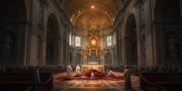 11102025   Un homme urine sur lautel de Saint Pierre au Vatican sous les yeux des fidèles Quel est le sens de cet acte choquant  Cliquez pour en savoir plus   Viral Mag