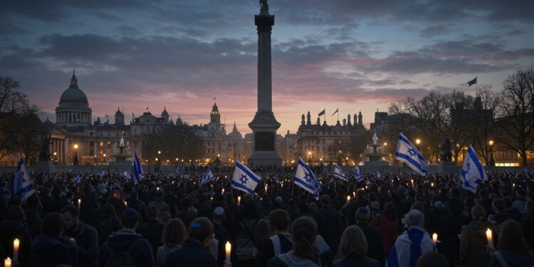 Rassemblement Juif à Londres : Mémoire et Résilience - Viral Mag 05102025 À Londres 3 000 personnes honorent les victimes du 7 octobre malgré la peur après lattentat de Manchester Comment la communauté juive fait elle face à la haine Viral Mag