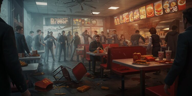 Rixe au Fast-Food : Une Phrase Mal Comprise Déclenche la Violence - Viral Mag 03102025 Une phrase mal interprétée dans un fast food de Branges déclenche une rixe brutale Que sest il vraiment passé ce soir là Découvrez les détails troublants Viral Mag