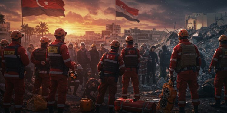 Secouristes Turcs à Gaza : Une Attente Cruciale - Viral Mag 17102025 81 secouristes turcs prêts à intervenir à Gaza attendent le feu vert dIsraël Leur mission retrouver des corps dans les décombres Que va t il se passer Viral Mag