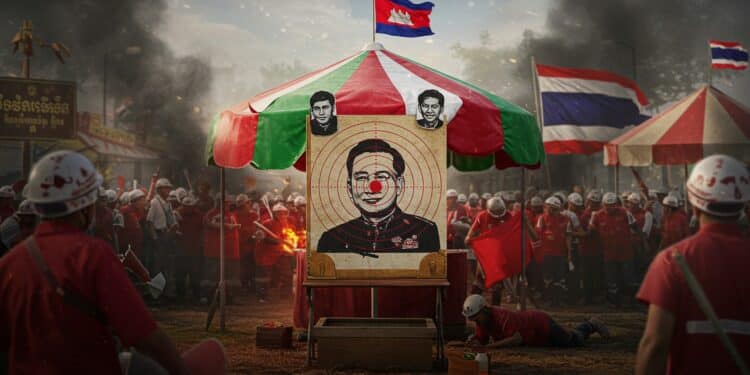 06102025   Une vidéo virale en Thaïlande montre une effigie dun leader cambodgien visée par des tirs Comment cet incident ravive t il les tensions  Cliquez pour découvrir les dessous de cette crise diplomatique   Viral Mag