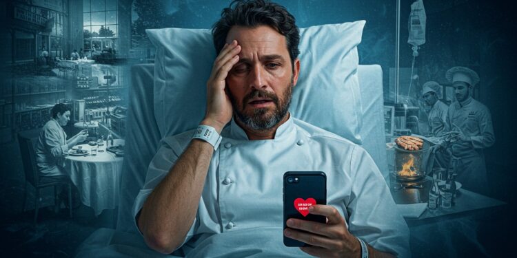 Top Chef : Gagnant Hospitalisé Lance Appel Urgent - Viral Mag Découvrez le cri du cœur de David Gallienne vainqueur de Top Chef 2020 hospitalisé pour épuisement Il interpelle les autorités sur la détresse des restaurateurs français Un témoignage poignant qui alerte sur la santé mentale des pros de la gastronomie Viral Mag