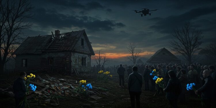 Tragédie Ukrainienne : Une Famille Décimée par un Drone - Viral Mag 02102025 Un village ukrainien en deuil après quun drone a détruit une famille Pourquoi ce drame Que cache cette guerre silencieuse Lisez pour comprendre Viral Mag
