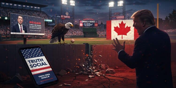 Trump Augmente les Tarifs Douaniers sur le Canada de 10% - Viral Mag Découvrez comment une simple publicité a déclenché la colère de Donald Trump menant à une hausse de 10 des droits de douane sur les importations canadiennes Impacts économiques et tensions bilatérales analysés   Viral Mag