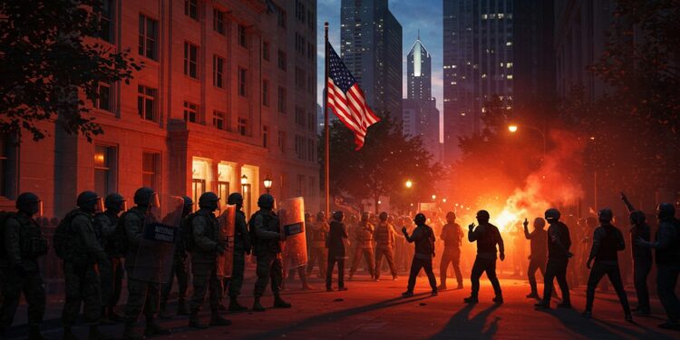 07102025   Alors que les tensions montent à Chicago Donald Trump brandit la menace dun état durgence pour imposer la Garde nationale Les autorités locales crient au scandale accusant une provocation délibérée Mais jusquoù ira cette escalade  La justice pourrait tout changer jeudi   Viral Mag