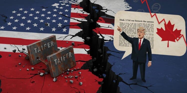 Trump Rompt Négociations Commerciales Avec Canada Soudain - Viral Mag Découvrez comment Donald Trump a abruptement rompu les négociations commerciales avec le Canada suite à une controverse sur une publicité déformant les propos de Ronald Reagan Impacts sur lacier et laluminium analysés Viral Mag