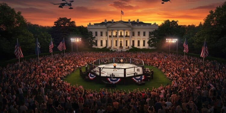 06102025   Un combat UFC à la Maison Blanche pour les 80 ans de Trump  Cet événement spectaculaire mêle sport et politique Que réserve cette soirée du 14 juin  Cliquez pour le découvrir    Viral Mag