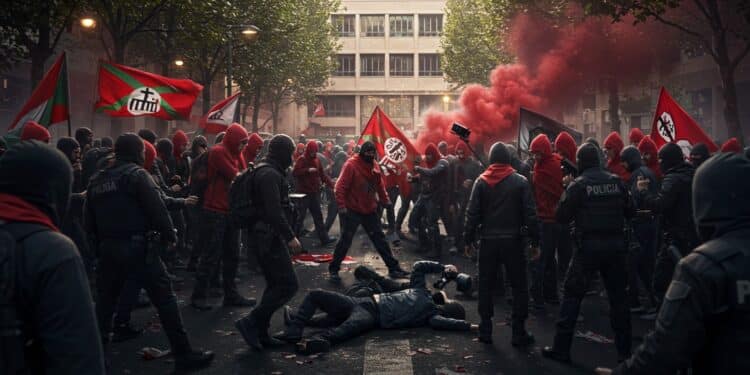 Violence Antifasciste à Pampelune : Chaos et Soutien Politique - Viral Mag Découvrez les affrontements violents à Pampelune par des groupes antifascistes lagression dun journaliste et le soutien controversé dun député français Analyse complète des faits   Viral Mag