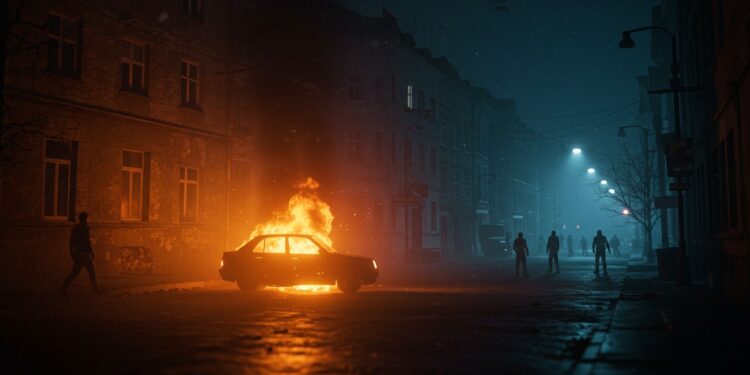 Violence Nocturne à Brest : Insécurité Croissante à Bellevue - Viral Mag 05102025 Une voiture brûle un homme est poignardé que se passe t il dans le quartier de Bellevue à Brest Découvrez les détails troublants de cette nuit agitée Viral Mag