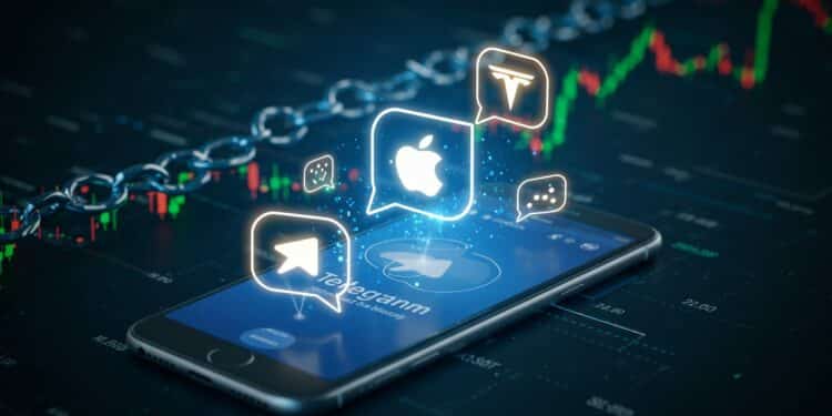 Wallet Telegram Lance Actions Tokenisées US en Octobre - Viral Mag 01102025 Imaginez investir dans Apple ou Tesla directement depuis votre chat Telegram sans intermédiaires bancaires Wallet Telegram ouvre les portes des actions US tokenisées ce mois ci pour 100 millions dutilisateurs Mais est ce la fin des barrières financières traditionnelles Cliquez pour explorer cette révolution Viral Mag