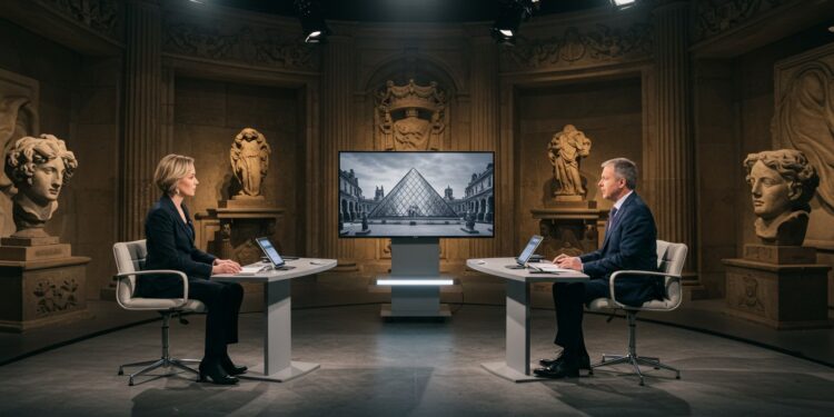 Zemmour et Malherbe : Débat Houleux sur le Vol au Louvre - Viral Mag Apolline de Malherbe et Éric Zemmour saffrontent sur le vol au Louvre Un débat tendu des propos controversés  décryptage dune confrontation médiatique   Viral Mag