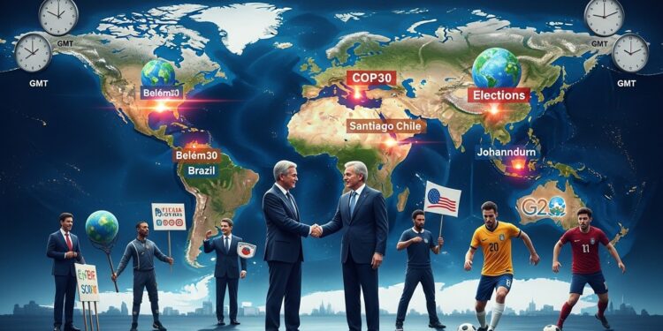 Agenda Mondial Explosif du 16 au 24 Novembre 2025 - Viral Mag Découvrez les événements majeurs de la semaine COP30 élections au Chili G20 et plus Un tour dhorizon captivant des actualités internationales du 16 au 24 novembre 2025 Viral Mag