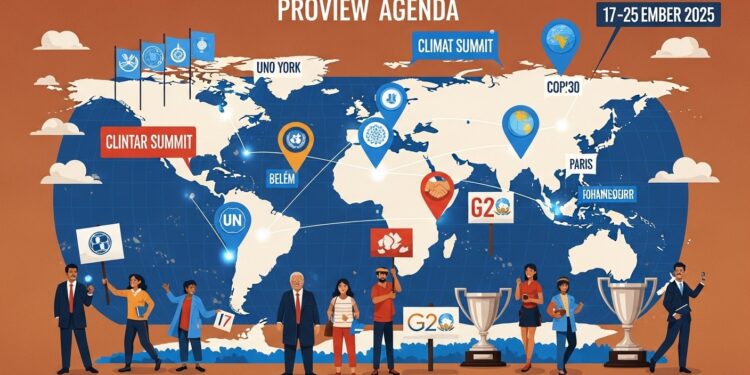 Agenda Mondial Intense du 17 au 25 Novembre 2025 - Viral Mag Découvrez les événements clés internationaux du 17 au 25 novembre 2025 COP30 G20 ONU sur Gaza visites présidentielles et sommets climatiques Un tour dhorizon captivant des actualités mondiales Viral Mag