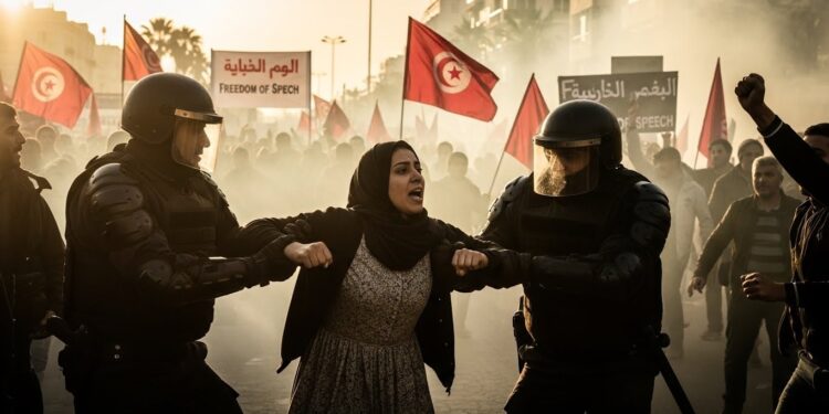 Arrestation de Chaïma Issa : La Liberté d’Expression Étouffée en Tunisie - Viral Mag Découvrez comment larrestation brutale de la militante Chaïma Issa lors dune manifestation à Tunis révèle linquiétante dérive autoritaire du régime de Kaïs Saïed depuis 2021 Viral Mag