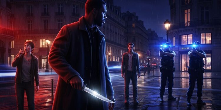 Attaque au Couteau à Paris : Deux Blessés et Police en Danger - Viral Mag Découvrez les détails choc dune attaque au couteau rue François 1er à Paris 8e Un suspect de type africain blesse deux personnes et menace des policiers Analyse complète et contexte sécuritaire Viral Mag