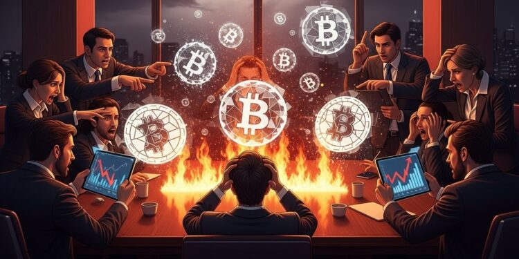 Corporate Bitcoin Treasuries: Fire Sale Imminent? - Viral Mag Découvrez comment les firmes détenant du Bitcoin en trésorerie font face à une vente forcée Analyse des risques dun cercle vicieux sur les marchés crypto avec impacts potentiels sur les prix Viral Mag