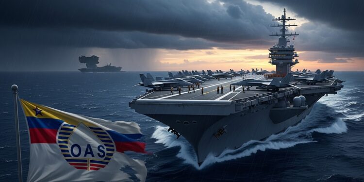 Alors que porte avions et frappes aériennes sèment la tension dans les Caraïbes lOrganisation des États américains lance un cri dalarme pour éviter la guerre entre Washington et Caracas Analyse complète dune crise explosive   Viral Mag