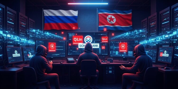 Cyberattaque Russo-Nord-Coréenne sur les Banques Coréennes - Viral Mag Une alliance inédite Russie Corée du Nord frappe le secteur bancaire sud coréen via une attaque de type supply chain 2 To de données volées avec le ransomware Qilin Décryptage complet dun tournant géopolitique majeur Viral Mag