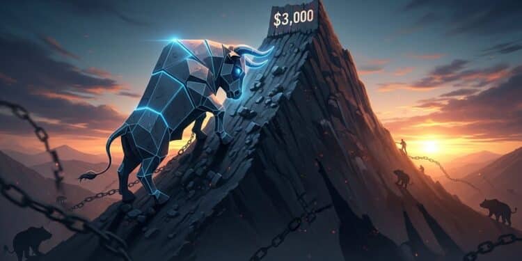 Le prix dEthereum peine à dépasser 3 000 dollars face à une demande de staking en baisse Analyse des tendances baissières des patterns techniques et des perspectives pour un rebond potentiel des bulls   Viral Mag