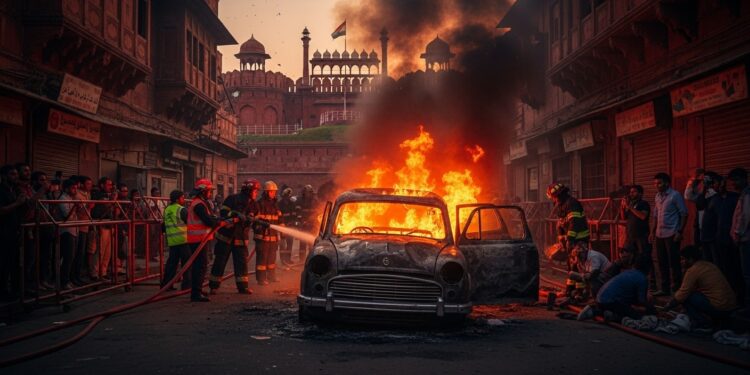 Découvrez les détails choquants de lexplosion dune voiture à New Delhi qui a fait 8 morts et 19 blessés Enquête en cours près du Fort Rouge   Viral Mag