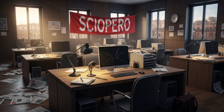 Une grève nationale paralyse la presse italienne ce vendredi Sites bloqués agences à larrêt  les journalistes exigent un nouveau contrat après dix ans dattente Décryptage complet dun mouvement historique   Viral Mag