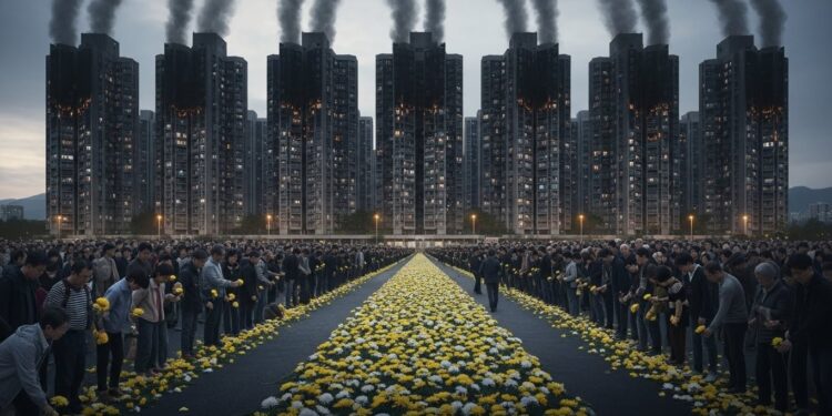 Incendie à Hong Kong : 128 Morts dans le Drame le Plus Meurtrier - Viral Mag Hong Kong pleure 128 victimes après lincendie effroyable de Wang Fuk Court Recueillement solidarité et questions sur la sécurité des tours rénovées Le récit dune ville en deuil Viral Mag