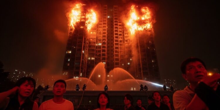 Incendie Meurtrier à Hong Kong : 146 Morts et une Arrestation Choc - Viral Mag Drame sans précédent à Hong Kong un incendie ravageur fait 146 morts Alors que la ville pleure un jeune activiste réclamant justice est arrêté Retour sur une tragédie qui ébranle le territoire Viral Mag