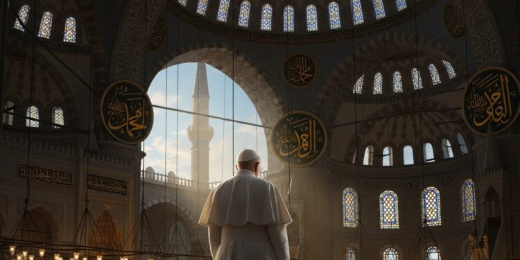 Le pape Léon XIV visite la Mosquée Bleue dIstanbul un symbole puissant de dialogue interreligieux Décryptage dune journée historique en Turquie entre prière et rencontres œcuméniques   Viral Mag