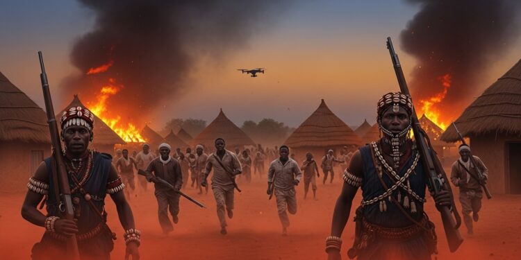 Découvrez le chaos au sud du Mali  centaines fuient Loulouni après une attaque par drones kamikazes sur des chasseurs dozos JNIM revendique crise sécuritaire saggrave   Viral Mag