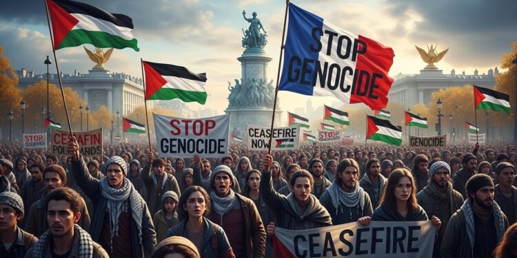 Des dizaines de milliers de personnes ont défilé à Paris pour exiger un cessez le feu définitif à Gaza et la fin de ce quelles qualifient de génocide Retour sur une mobilisation puissante sept semaines après la trêve fragile   Viral Mag