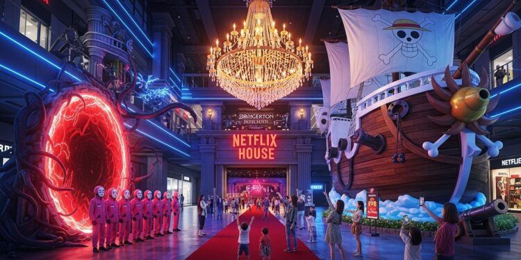 Découvrez les Netflix House  parcs immersifs inspirés de Bridgerton Stranger Things Ouverture imminente à Philadelphie et Dallas Entrée gratuite expériences payantes   Viral Mag