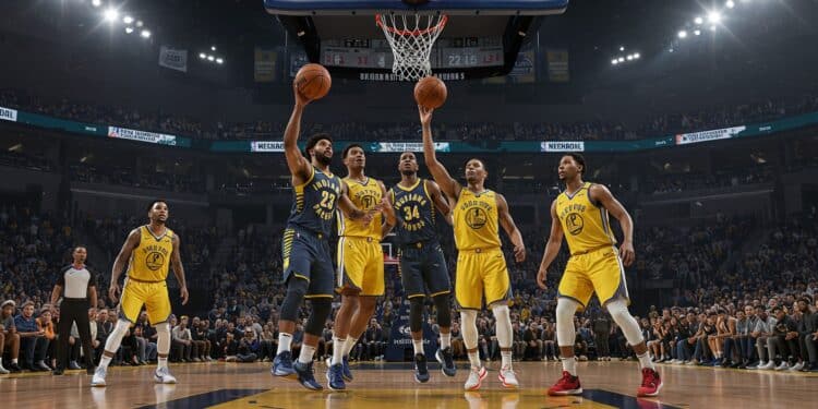 Pacers vs Warriors : Choc NBA Explosif à Suivre - Viral Mag Découvrez lanalyse complète du match Indiana Pacers   Golden State Warriors du 2 novembre 2025 Enjeux formes joueurs clés et pronostics pour ce duel NBA captivant à ne pas manquer   Viral Mag