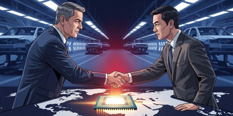 Progrès Encourageants dans le Conflit Nexperia-Chine - Viral Mag La Commission européenne applaudit les avancées dans le différend sino néerlandais sur les puces Nexperia Exemptions immédiates pour lexport vers lEurope un soulagement pour lindustrie automobile Viral Mag