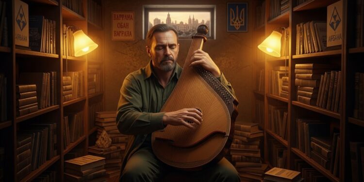 Résistance Culturelle à Kharkiv : Un Éditeur Défie Moscou - Viral Mag À vingt kilomètres du front Oleksandr Savtchouk ressuscite la culture ukrainienne interdite Librairie abri bandoura et livres rares découvrez comment un professeur de philosophie mène la guerre par les mots et la musique Viral Mag