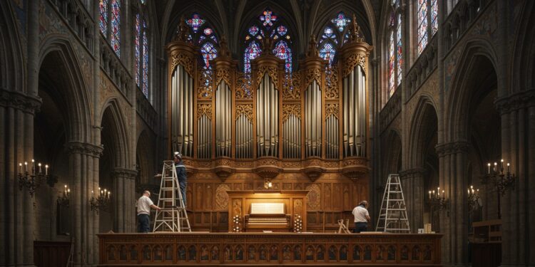 Découvrez la renaissance du grand orgue de la cathédrale de Reims construit en 1470 Après sept ans de travaux minutieux cet instrument majestueux aux 6743 tuyaux sapprête à résonner à nouveau au printemps   Viral Mag