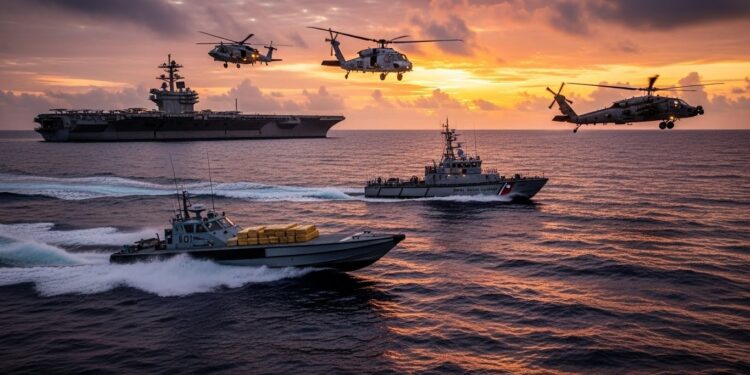 Opération américano dominicaine historique  15 tonne de cocaïne saisie au large de la République dominicaine avec lappui du porte avions USS Gerald Ford Tensions avec le Venezuela en toile de fond   Viral Mag