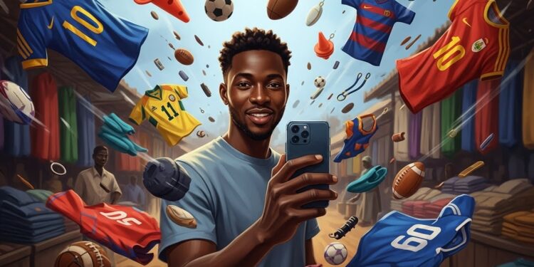 Découvrez Sarfo Emmanuel Annor jeune photographe ghanéen de 23 ans qui sublime les maillots de foot usagés et accessoires sportifs avec son simple smartphone pour raconter lAfrique vibrante   Viral Mag