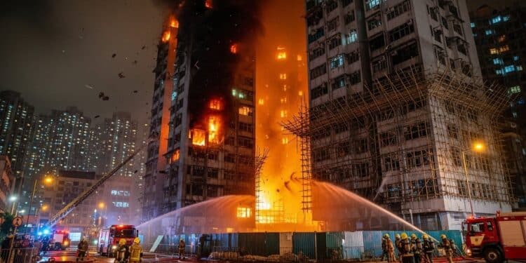 Découvrez le terrible incendie qui a ravagé un quartier résidentiel de Hong Kong  au moins 13 morts un pompier héroïque parmi les victimes et des habitants encore piégés Drame en direct   Viral Mag