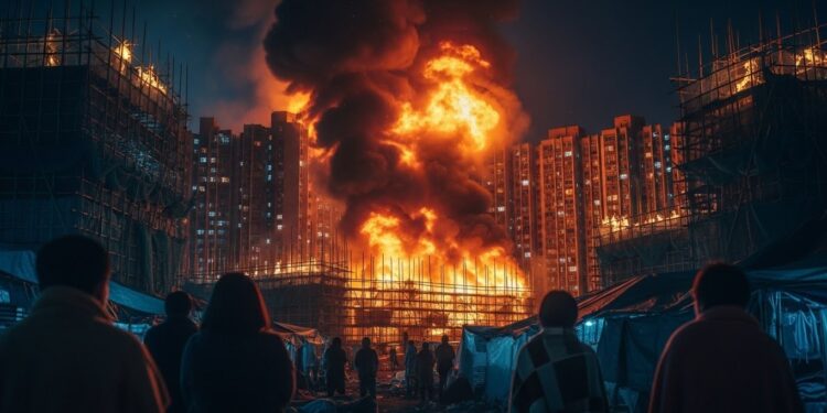 Tragédie à Hong Kong : 36 Morts dans l’Incendie Meurtrier - Viral Mag Découvrez le drame qui a secoué Hong Kong un incendie ravageur dans un immeuble en rénovation fait 36 morts et plus de 270 disparus Témoignages poignants et questions sur la sécurité Viral Mag