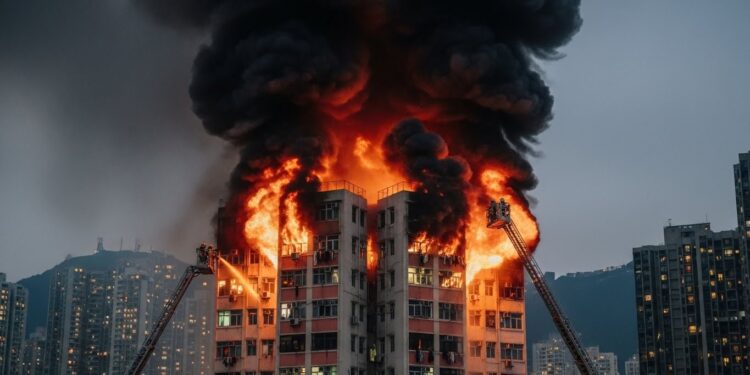 Tragédie à Hong Kong : 94 Morts dans l’Incendie le Plus Meurtrier - Viral Mag Découvrez le récit complet de lincendie ravageur qui a frappé Hong Kong 94 victimes recherches dans les décombres témoignages poignants et enquête sur les causes dune catastrophe historique Viral Mag