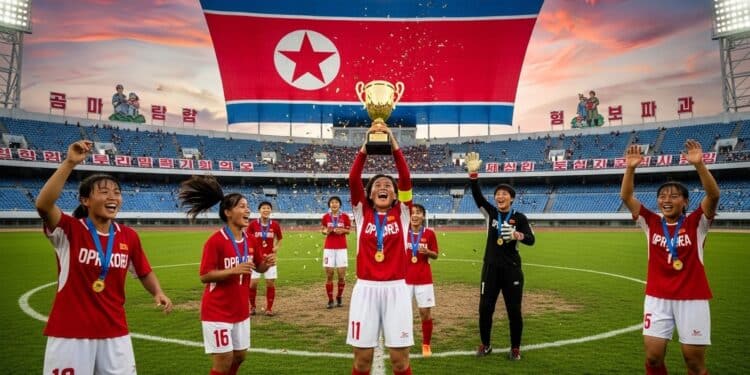 Triomphe Nord-Coréen au Mondial U-17 Féminin - Viral Mag Découvrez comment la Corée du Nord utilise les victoires de ses jeunes footballeuses pour renforcer sa propagande malgré lisolement international Viral Mag