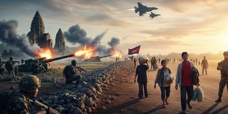 Affrontements Thaïlande Cambodge : 26 Morts Et Crise Humanitaire - Viral Mag Les combats à la frontière entre Thaïlande et Cambodge font au moins 26 morts en une semaine malgré lannonce dun cessez le feu par Donald Trump démentie par Bangkok Déplacés massifs et tensions persistantes Viral Mag