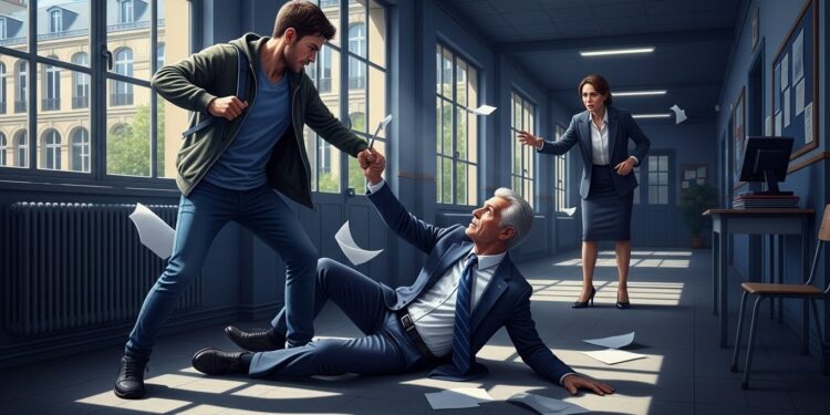 Agression Violente à l’École : Un Grand Frère Défie l’Autorité - Viral Mag Découvrez les détails choquants dune irruption violente dans une école parisienne du 17e arrondissement Le directeur agressé et menacé après une sanction disciplinaire un symptôme alarmant de la montée de linsécurité dans léducation Viral Mag