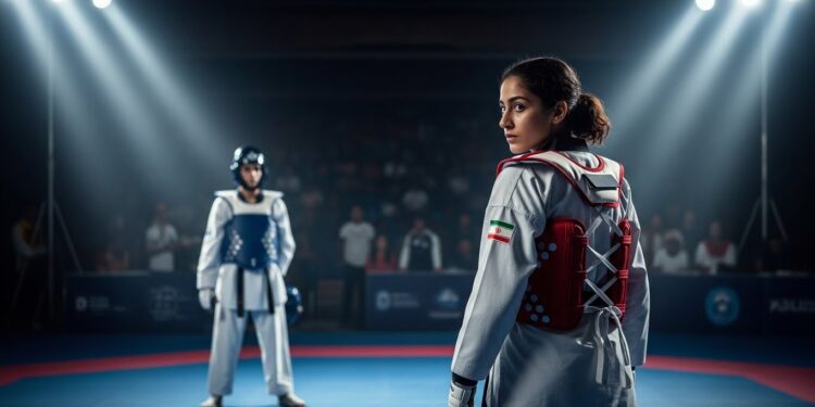 Une jeune taekwondoïste iranienne se retire dun tournoi mondial plutôt que daffronter une adversaire israélienne Un geste politique qui ravive les tensions Iran Israël dans le sport   Viral Mag