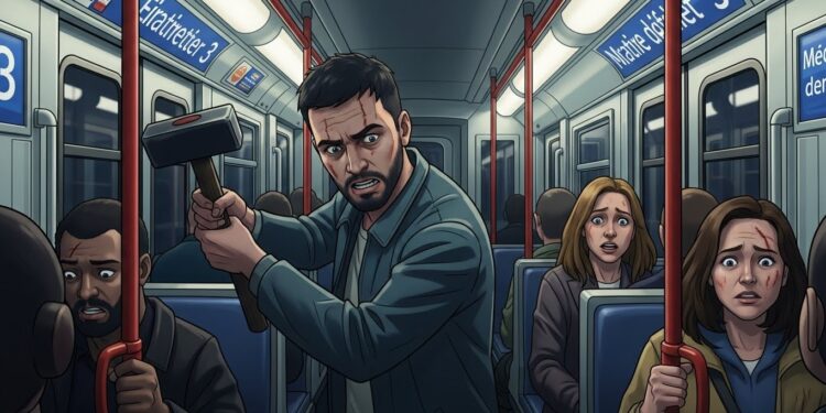 À Paris un homme armé dun marteau a blessé deux voyageurs dans le métro ligne 3 Suspect roumain de 26 ans interpellé en état divresse Détails sur cette agression choquante et ses implications pour la sécurité   Viral Mag