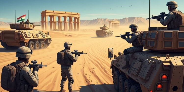 Attaque en Syrie : Tirs sur Patrouille Mixte Syro-Américaine à Palmyre - Viral Mag Une délégation commune syro américaine a été visée par des tirs près de Palmyre causant plusieurs blessés Premier incident depuis le rapprochement entre Damas et Washington contre les jihadistes Viral Mag