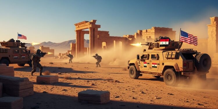 Attaque Meurtrière en Syrie : Trois Américains Tués par un Infiltré Extrémiste - Viral Mag Une embuscade choc à Palmyre coûte la vie à trois Américains lors dune mission conjointe Lassaillant membre des forces syriennes soupçonné dextrémisme soulève des questions sur la menace persistante de lÉtat islamique en Syrie Viral Mag