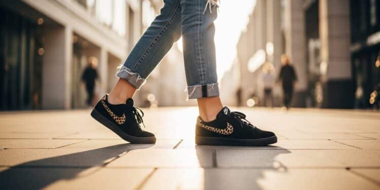 À moins de 40€ les baskets Nike Charge Suede SE en daim noir avec touches léopard font un carton Confort style et  40  découvrez pourquoi tout le monde se les arrache avant rupture de stock    Viral Mag